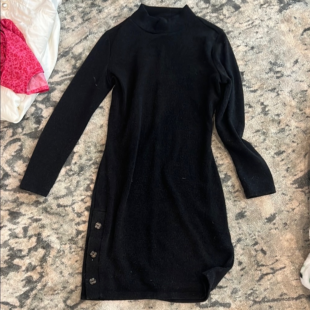 Elegant Black Knit Dress